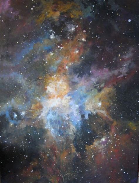 Orion Nebula Original Oil Painting By Artist Vanessa Penman