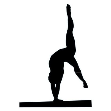 Girl Gymnast Silhouette Handstand
