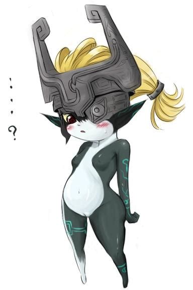 rule 34 blush breasts color female female only imp imp midna midna nude pointy ears pussy