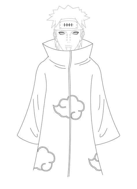 Akatsuki Pain Lineart By Cruzerblade On Deviantart