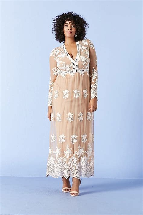 Forever 21 Embroidered Lace Maxi Dress