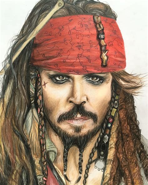 Jack Sparrow color pencil drawing | Jack sparrow drawing, Jack sparrow, Sparrow art