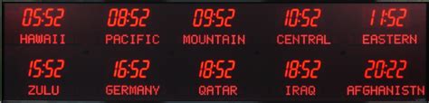 Digital Time Zone Displays World Clocks Digital World Clocks Or Time
