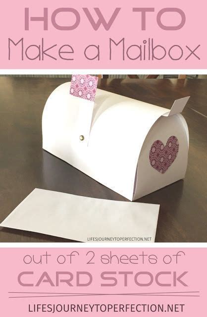 How To Make A Paper Mailbox Out Of 2 Sheets Of Card Stock Diy