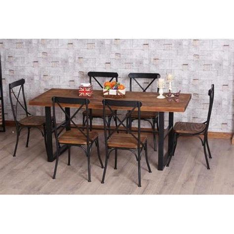 Rectangular Powder Coated Wrought Iron Dining Table Set At Rs 18000