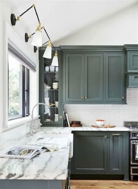 The 7 Best Blue Green Paint Colors For Kitchen Cabinets Examples