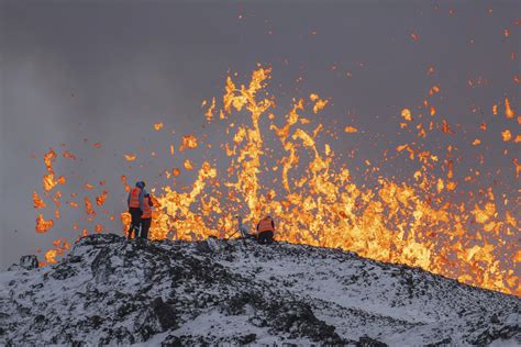 A Volcano Erupts In Southwestern Iceland And Spews Magma In A