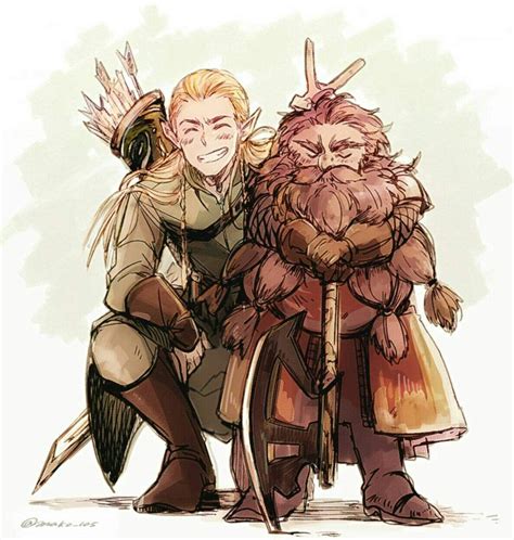 Beautiful Friendship Legolas And Gimli Legolas Gimli Lotr Fanart Legolasandgimli Lotr