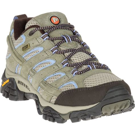 Merrell Womens Moab 2 Low Waterproof Hiking Shoes Dusty Olive