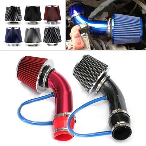 64mm76mm Cold Air Intake Filter Induction Kit Pipe Power Flow Hose