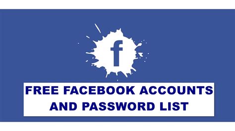 Free Facebook Accounts And Password List Update March 2020 Youtube