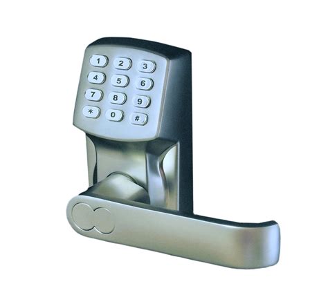 Electronic Keyless Door Lock Set Satin Nickel For Right Hinged Doors