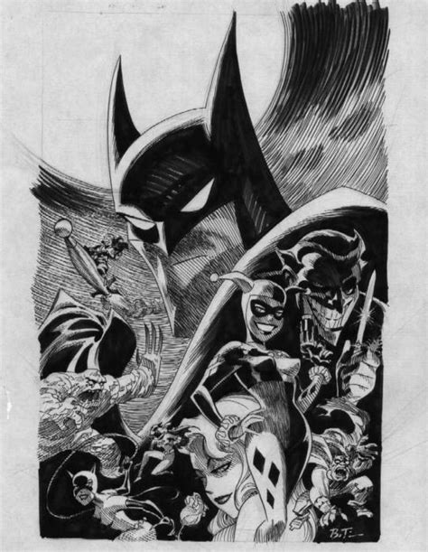 Bruce Timm Batman Prelim Cover In Alan Ns Bruce Timm Comic Art