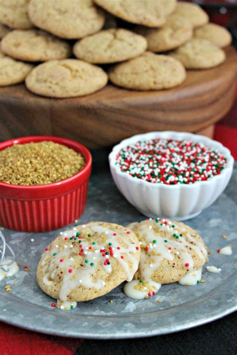 Eggnog Snickerdoodle Cookies With Eggnog Glaze Christmascookiesweek