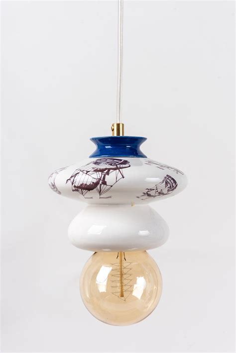 Ceiling Pendant Ceramic Lamp Decorated Lampshade Design With Etsy