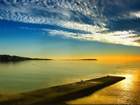 Wallpaper Sunlight Landscape Sunset Sea City Bay Lake Nature