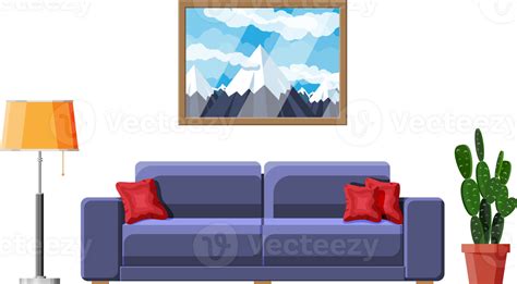 Interior Of Modern Living Room 35743898 Png