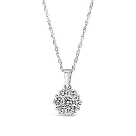 14ct White Gold Diamond Necklace Precious Metals