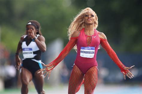 Sha Carri Richardson May Have Won The 200m But Her Pink Fishnet Outfit