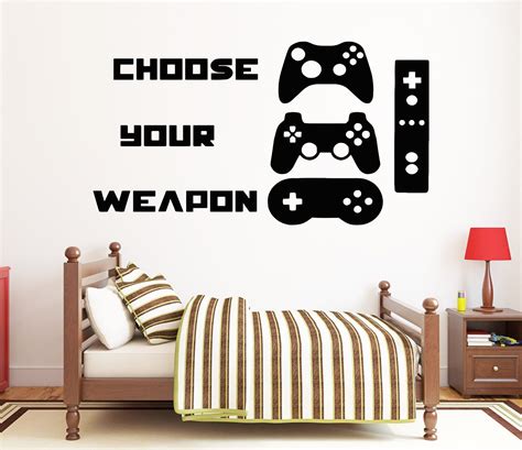 Gamer Wall Decal Video Games Wall Sticker Controller Wall Decal Gaming
