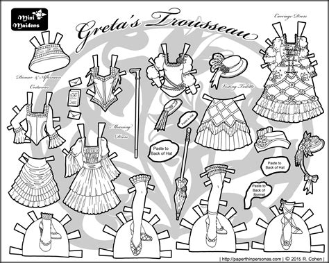 Coloring pages paper dolls dress up para imprimir. Printable Paper Dolls from Paper Thin Personas