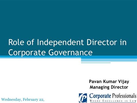 role of independent director in corporate governance