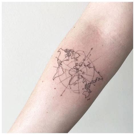 attention travelers these 100 map tattoos will give you major wanderlust map tattoos globe