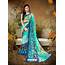 Buy Classy Sky Blue Designer Georgette Sari  Casual Sarees