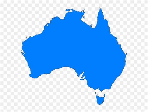 Blue Map Australia Clip Art Australia Map Vector Png Free