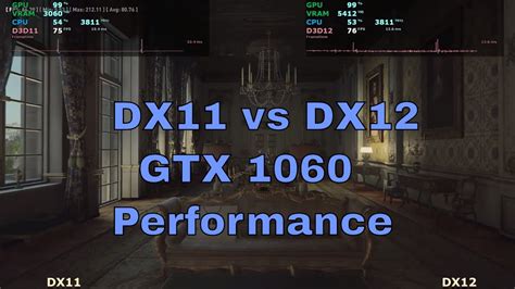 Directx 12 Performance Vs Directx 11 Nvidia Gtx 1060 Youtube
