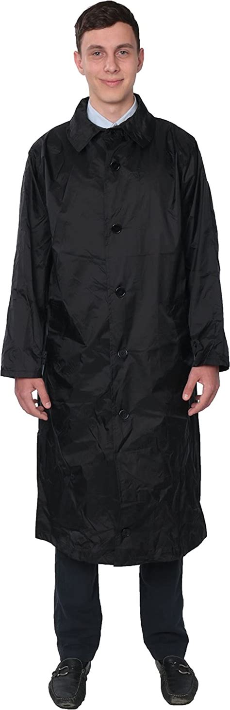 Fit Rite Mens Nylon Hooded Waterproof Long Lightweight Waterproof