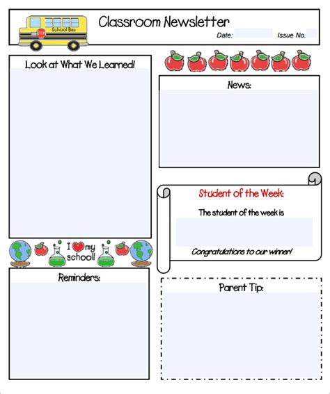 11 Kindergarten Newsletter Templates Free Sample Example Format