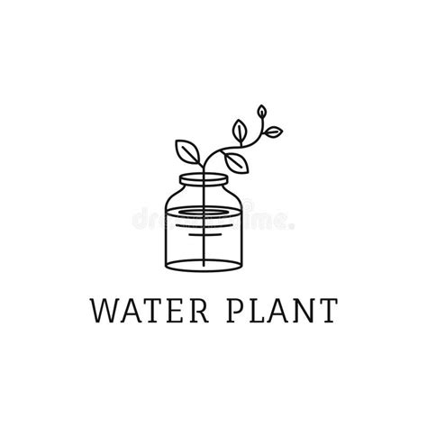 Water Plant Modern Logo Concept Stock Vector Illustration Of