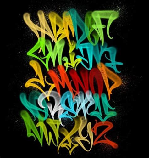 Graffiti Fat Caps Alphabet Letter Stamps On Procreate Etsy