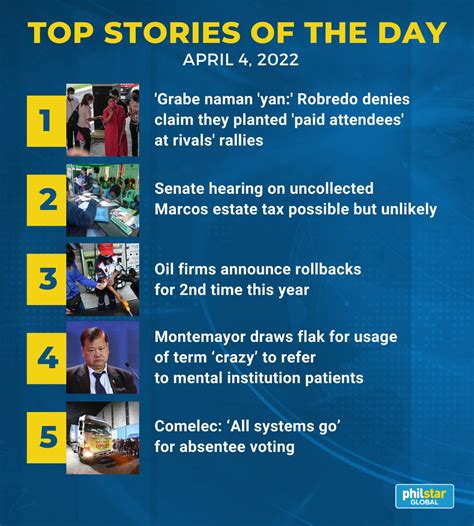 Philstar Com On Twitter Here Are The Top Stories Of The Day April 4 2022 Https T Co