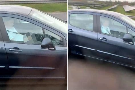 Disgusting Moment Smirking Motorist Performs Sex Act As He Drives On Motorway The Irish Sun