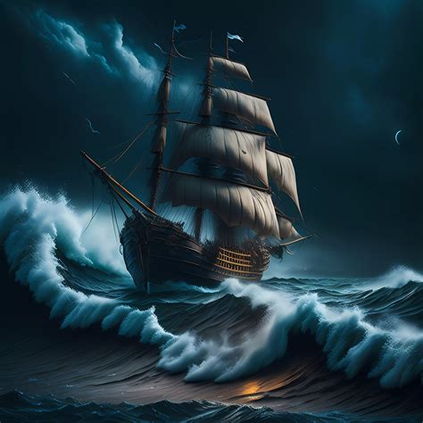 Download Ai Generated Ship Waves Royalty Free Stock Illustration Image Pixabay