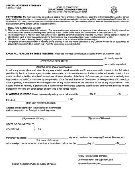 Free Printable General Power Of Attorney Template

