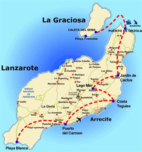 Lanzarote Attractions Map Pdf Free Printable Tourist Map Lanzarote