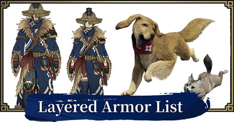 Alongside this armor are companion. MONSTER HUNTER RISE | Layered Armor List | MH Rise - GameWith
