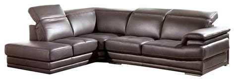 It's a choice that defines the living room. 6005 Full Grey Top Grain Italian Leather Sectional Sofa ...