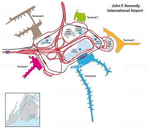 Map Of The Terminal Area Of The John F Kennedy International Airport