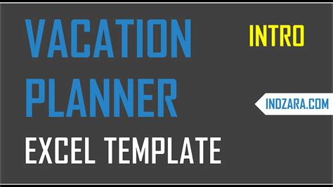 Team Vacation Planner Excel Template Features And Benefits Youtube
