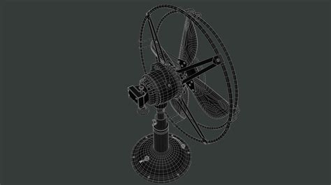 3d Model Old Fan Vr Ar Low Poly Animated Cgtrader