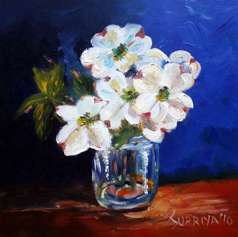Even trying to get rid of combustible rags can be scary. Painting a Day by Surriya: Simple Flowers