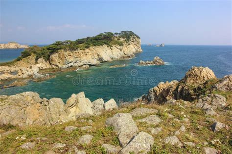 Sea Scape Rocky Shore Stock Image Image Of Japan Primorye 98272705
