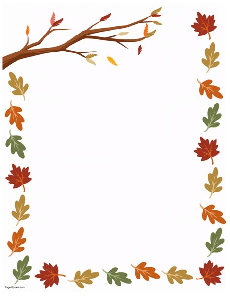 Free Thanksgiving Border Printables Many Designs Available Colorful