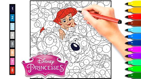 How To Color By Number Mystery Disney Coloring Book YouTube