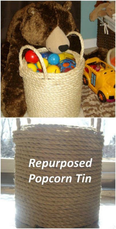 20 Crazy Creative Popcorn Tin Repurposing Projects Diy And Crafts