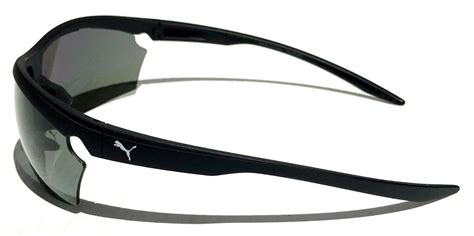 new puma matte black semi rimless polarized gray lens sunglass pu0005s cos 001 ebay
